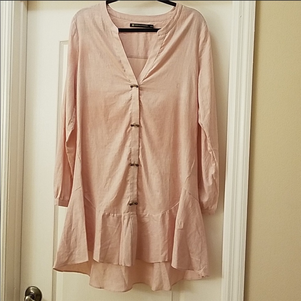 Vix Hermanny peach color linen Beach Dress